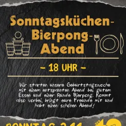 Sonntagsküchen-Bierpong-Abend  Sonntagsküchen-Bierpong-Abend